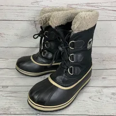 カナダ名門★SOREL/ソレル★防水/スノーブーツ【24.0/黒】インナー付/ウォータープルーフ/キャンバス地◆WB6-04のサムネイル