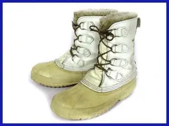 カナダ製/ビンテージ品★SOREL/ソレル【24.5-25.0-25.5/白】本革使用/インナー付き/高級スノーブーツ◆3@X43のサムネイル