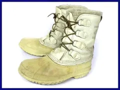 カナダ製/ビンテージ品★SOREL/ソレル【25.0-25.5-26.0程度/白】本革使用/インナー付き/高級スノーブーツ/MANITOUモデル◆3@R57のサムネイル