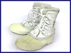 カナダ製/ビンテージ品★SOREL/ソレル【WOS8/24.5-25.0-25.5/白】本革使用/インナー付き/高級スノーブーツ/MANITOUモデル◆3@n29のサムネイル