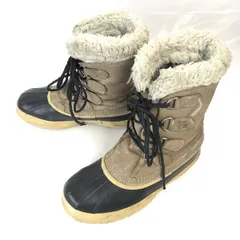 80s-90s/カナダ製★ソレル★本革/スノーブーツ【24.0-24.5-25.0/茶/brown】インナー付き/雪作業/防水/shoes/Vintage/caribou◆pWB87-7のサムネイル