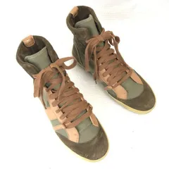 スペイン製★クロエ/Chloe★ショートブーツ【37.5/23.5-24.0程度/カーキ系/KHAKI】ハイカットスニーカー/sneakers/Shoes/trainers◆bQ-299のサムネイル