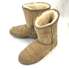 MINNETONKA/ミネトンカ★暖かムートンブーツ【7/24.0/茶/BROWN】Shoes◆bWB100-2のサムネイル