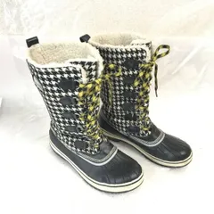 カナダ老舗★ソレル/ SOREL★暖かボア/スノーブーツ【25.0/黒チェック柄/BLACK】雪作業/防水◇bWB83-7のサムネイル
