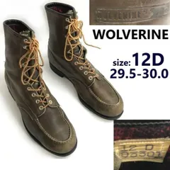 Vintage★ウルヴァリン/WOLVERINE★本革/レースアップ/ワークブーツ【12D/29.5-30.0/茶/brown】Leather/Boots/shoes/1000 Mile◆bWB106-9のサムネイル