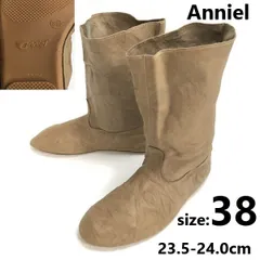 美品　イタリア製★Anniel sport/アニエル★新触感/ソフトレザー/軽量ミドル丈ブーツ【38/23.5-24.0/茶】Leather/Boots/shoes◆sWB108-2のサムネイル