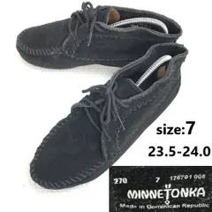Minnetonka/ミネトンカ★モカシンシューズ/ショートブーツ【size:7/23.5-24.0/black/黒】スエード/sneakers/Shoes/trainers◆sB-176のサムネイル