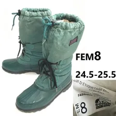 カナダ製/ビンテージ★SOREL/ソレル★ロング丈/インナーブーツ付/スノーブーツ【FEM8/24.5-25.5/緑】防寒/winter/Boots/shoes◆sWB121-2のサムネイル