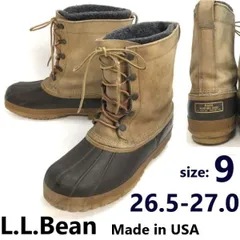 70s-80s?/USA製/MAINE★L.L.Bean★本革/ハンティングシューズ/インナー付/スノー/ビーンブーツ【9/27.0/茶】Leather/Boots/shoes◆sWB122-4のサムネイル