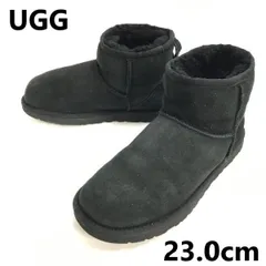 アグ/UGG★本革/シープスキン/ムートンブーツ【size:23.0/黒/black】ショート丈/Leather/Boots/shoes◆sWB115-11のサムネイル