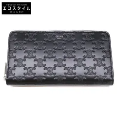 CELINE　セリーヌ　【新品同様】ラージ ジップウォレット / トリオンフ エンボス加工カーフスキンのサムネイル
