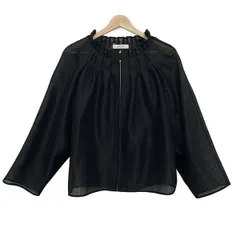 ADORE(アドーア) ブルゾン サイズ38 M レディース美品  - 黒 長袖/ジップアップ/シースルー/春/秋のサムネイル