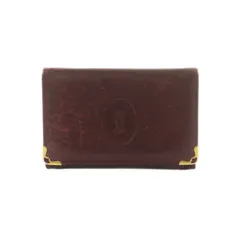 カルティエ Cartier カードケース レザー マストライン ワインレッド /MI ■GY11のサムネイル