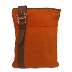 アイグナー AIGNER ショルダーバッグ サコッシュ ナイロン レザー シルバー金具 オレンジ 茶色 ブラウン /XZ ■GY99のサムネイル