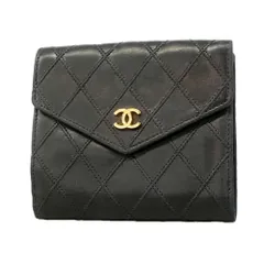 シャネル(Chanel) シャネル 財布 ビコローレ ラムスキン ブラック