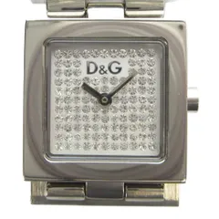 ドルチェ&ガッバーナ ドルガバ DOLCE&GABBANA 腕時計 ウォッチ クォーツ スクエア ラインストーン シルバー色 ■GY18 /MQのサムネイル