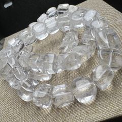 高品質 ダブルポイントクリスタル ブレスレット 11.5〜12mm 内径18cm