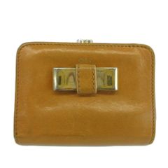 【レア】クロエ リリィ がま口 リボン 財布 クロエ CHLOE リリー LILY 財布 二つ折り がま口 レザー リボン ロゴ