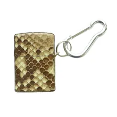 ジッポー ZIPPO オイルライター 喫煙具 喫煙グッズ タバコ パイソンレザー 火花確認済み ベージュ /BB ■GY18のサムネイル