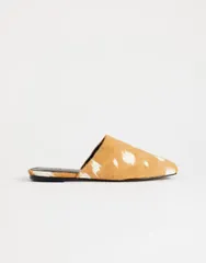 トップショップ レディース シューズ パンプス プリント レザー Topshop Lillie round toe flats in deer print hairon realeather Tanのサムネイル