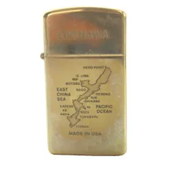 ジッポー ZIPPO 80s 1986年製 沖縄 OKINAWA オイルライター 火花確認済 喫煙具 喫煙グッズ ゴールドカラー /MW ■GY18のサムネイル
