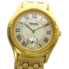 ケンゾー KENZO KN-2802 腕時計 ウォッチ クォーツ ロゴ ローマン ゴールド色 ■GY18 /MQのサムネイル