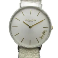 コーチ COACH CA.120.7.14.1601 腕時計 ウォッチ クォーツ レザーベルト 白文字盤 シルバー色 ■GY11 /MQのサムネイル