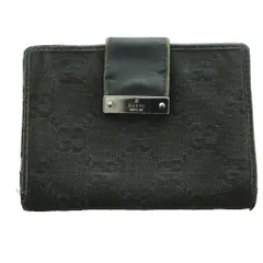 グッチ GUCCI カードケース 名刺入れ ロゴプレート GGキャンバス レザー 黒 ブラック グレー /SS ■OS ■OH ■GY18のサムネイル