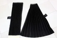 トラックカーテン 仮眠カーテン 難燃加工 大型中型兼用 プリーツ 黒 遮光性 一級遮光、遮光率99.99％★巾２４０ｘ85?２枚入り フック付き トラック用カーテンAR f8dbeae2のサムネイル