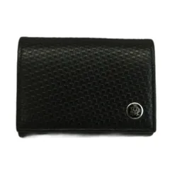 ダンヒル dunhill マイクロ ディーエイト カードケース 名刺入れ コインケース 牛革 レザー 総柄 エンボス加工 黒 ブラック /XZ ■GY1のサムネイル