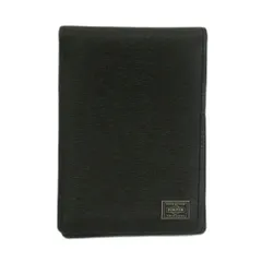 ポーター PORTER カレント CURRENT 吉田カバン カードケース パスケース 定期入れ レザー 型押し ロゴプレート 黒 ブラック /XZ ■GY18のサムネイル