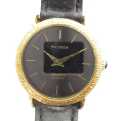 ウォルサム WALTHAM Maxine マクシーヌ 2701110 腕時計 アンティーク ヴィンテージ ウォッチ クォーツ 黒文字盤 ゴールドカラー 金色 ■GY18 /MQのサムネイル
