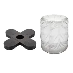 【タイヤパレット&タイヤ収納カバー Sセット】Belca(ベルカ) すのこ タイヤパレット 幅70×奥行70×高さ7cm ブラック タイヤ収納 タイヤ保管台 平置き 野外 湿気防止 + タイヤ収納カバー Sサイズ 厚織オックス生地使用 直径6 bf6c48c7のサムネイル