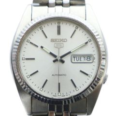 稼働品】SEIKO 5 自動巻き 腕時計 シルバー文字盤 7009-3110 - メルカリ