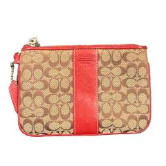 COACH シグネチャー アクセサリーポーチ レッド チェーン - メルカリ