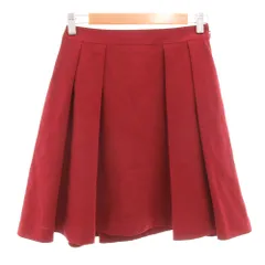 B&Y ユナイテッドアローズ BEAUTY&YOUTH ビューティー&ユース 美品 プリーツスカート S ミニ 無地 赤 レッド /AE ■GY06のサムネイル
