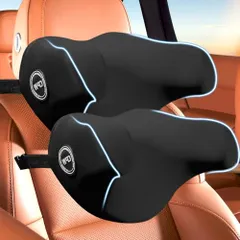 車 ヘッドレスト "U型"設計 ネックピロー 車 低反発 メモリーフォーム 繰り返し使用しても変形しない 車 枕 ハイエンド ネックパッド クッション 高い通気性 長時間使用しても蒸れにくい 首の痛みの対策 人間工学 ゴムのベルトで固定するタ 60500153のサムネイル