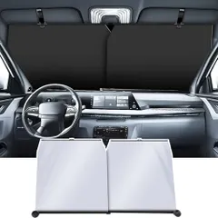 WeCar 本田 N-BOX JF5 JF6型 サンシェード ロール式 車用 フロント 自動ロール式 カーテン 吸盤角度調整可能 汎用 フロントサンシェード 日除け 遮光 日焼け対策 UVカット 吸盤 ロールスクリーン サンブラインド 自由調 89404dddのサムネイル