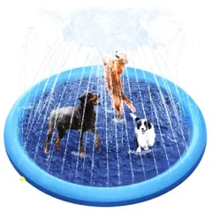 SALUDABLE プール 噴水マット 犬 子供 水遊び おもちゃ 折りたたみ ウォーターマット (200cm)AR 2f378730のサムネイル