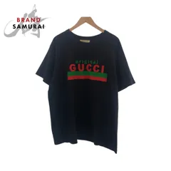 美品 GUCCI グッチ ロゴ サイズS ブラック マルチカラー コットン 616036 半袖Tシャツ カットソー メンズ 602348【中古】のサムネイル