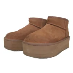 アグ オーストラリア UGG australia Classic Ultra Mini Platform クラシック ウルトラミニプラットフォーム ムートンブーツ スエード 厚底 US6 茶 ブラウン 1135092のサムネイル
