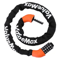 新品 ValueMax チェーンロック バイクロック 自転車ロック 自転車鍵 ダイヤルロック 5桁ダイヤル式 6mm 亜鉛合金強化 パスワード自由設定 盗難防止 約100cmのサムネイル