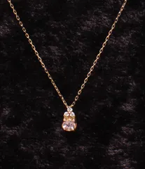 美品 ヴァンドームアオヤマ ネックレス K18 ピンクトルマリン ダイヤ 0.01ct レディース VENDOME AOYAMAのサムネイル