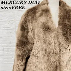 【MERCURY DUO】マーキュリーデュオ フェイクファーコート ジャケット ブラウン フリーサイズ【011545】のサムネイル