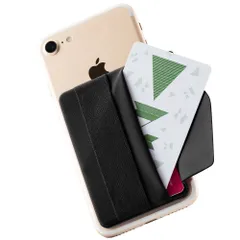 Sinjimoru スマホストラップ 背面 カード収納 ポケット、 片手操作便利 スマホ 落下防止バンド iPhone 15、14、13、12 シリーズ androidなど 全機種対応 携帯電話貼り付けのハンドストラップ付 クレジットカードホルダーケース。Siのサムネイル