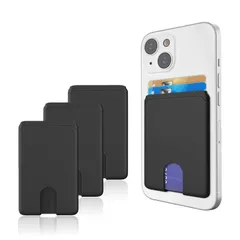 [DONGFANGB] スマホカードケース 手帳型 薄型 カード入れ 収納 定期入れ 最大5枚収納可能 カードホルダーカードケース 落下防止 粘着テープ式 iPhone/Android 全機種対応 (3個入り)のサムネイル