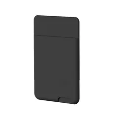 [Skailuts] スマホ カードケース カードホルダー カードポケット 薄型 シリコン 定期入れ 背面カードホルダー 名刺入れ iPhoneカードケース iPhone Android 全機種対応 背面粘着式(ブラック)のサムネイル