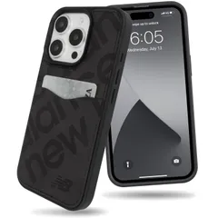 【 New Balance 正規品 】 iPhone 16 Pro ケース 背面 カード収納付き 6.3インチ ニューバランス 「 カード収納付き背面ケース/スタンプロゴ 」 アイフォン16プロ iPhone16Pro 用 スエード調 ブランド スマホケースのサムネイル