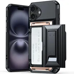 対応 iPhone 17 用 ケース カード収納 3-4枚 耐衝撃 米軍MIL規格取得 アイフォン17 ケース ICカード収納 スタンド機能 レンズ保護 擦り傷防止 滑り止め 指紋防止 カバーのサムネイル