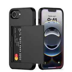 Eitsevn for iPhone 17e / 16e ケース カード入れ 手帳型 アイフォン17E 16E ケース カード収納 背面 米軍MIL規格 耐衝撃 スマホケース iphone17e / 16e 携帯ケース 落下防止 全面保護 指紋防止 画面レンズのサムネイル